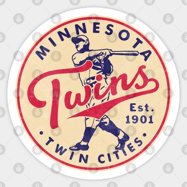 Old Style Minnesota Twins 1 by Buck Tee Sticker by Buck Tee